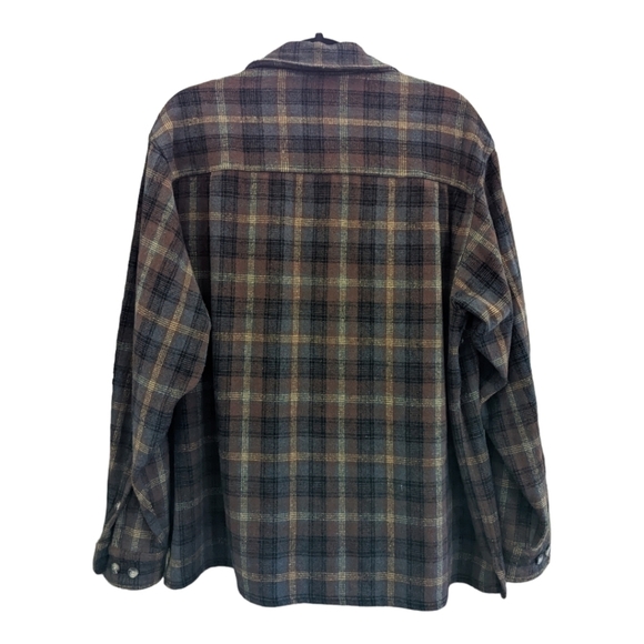 Eddie Bauer wool blend plaid shacket size Medium EUC - Picture 2 of 4